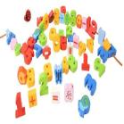 54PCS彩色数字串珠