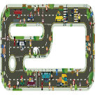 城市交通轨道大块拼图-公路款