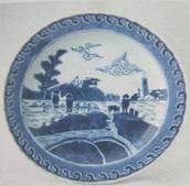 说明: 1700-1710年出岛瓷器，直径22厘米