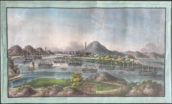 黄埔蓪草画（画心横28厘米纵18厘米）