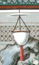 19世纪纸本水彩画所见西式单腿圆形桌 - 副本